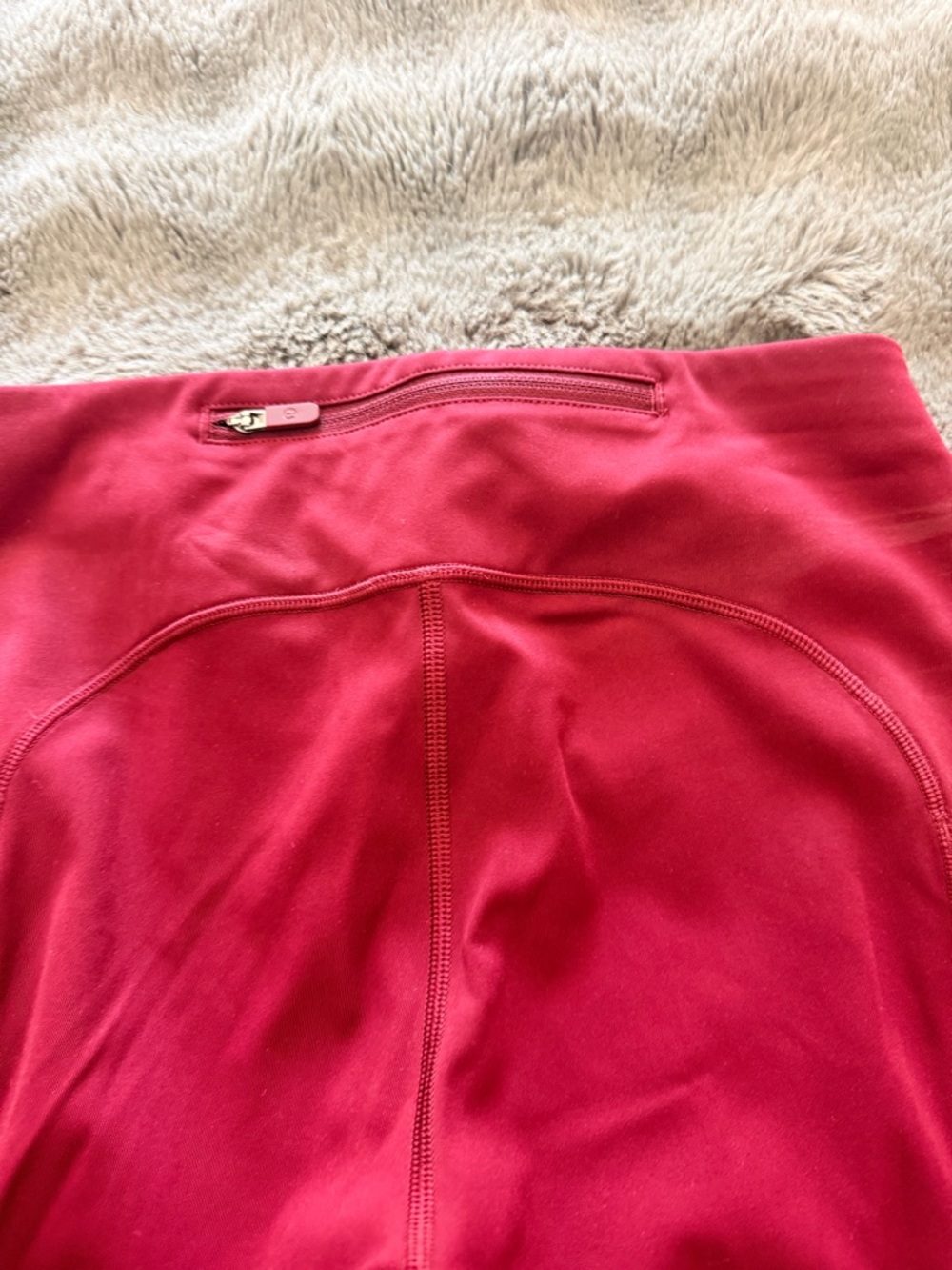 lululemon athletica Red Active Skirt with Back Zip Pocket
